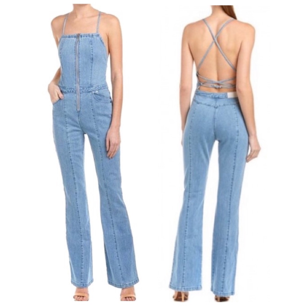 Jetset Diaries Stevie Denim Overall Jumpsuit Jean TJD Revolve